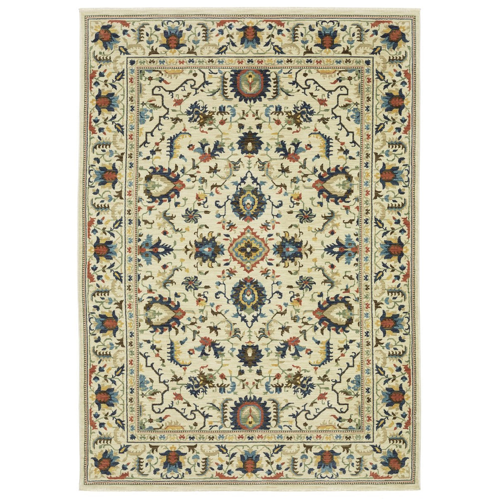 Oriental Weavers Francesca Softened Jewel Tone Indoor Area Rug - Elegant Patterns And Nature-inspired Neutrals Ivory,Multi Polypropylene Ffr10a160235st