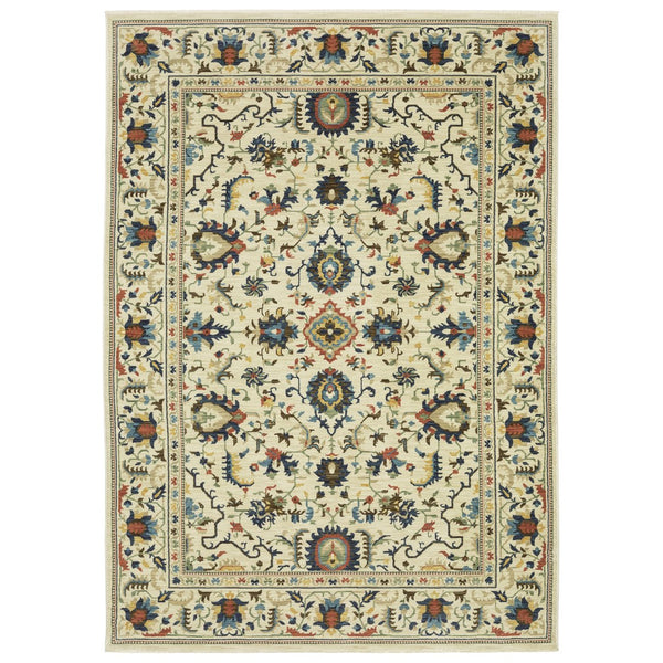 Oriental Weavers Francesca Softened Jewel Tone Indoor Area Rug - Elegant Patterns And Nature-inspired Neutrals Ivory,Multi Polypropylene Ffr10a160235st
