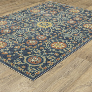 Oriental Weavers Francesca Indoor Area Rug - Softened Jewel Tones And Nature-inspired Patterns For Elegant Spaces Blue,Rust Polypropylene Ffr11b200296st