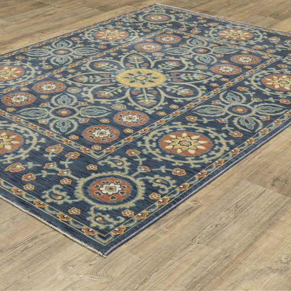Oriental Weavers Francesca Indoor Area Rug - Softened Jewel Tones And Nature-inspired Patterns For Elegant Spaces Blue,Rust Polypropylene Ffr11b200296st