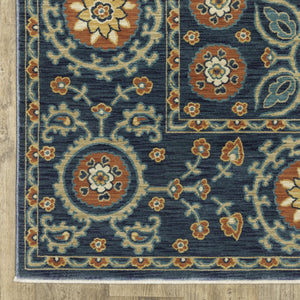 Oriental Weavers Francesca Indoor Area Rug - Softened Jewel Tones And Nature-inspired Patterns For Elegant Spaces Blue,Rust Polypropylene Ffr11b200296st