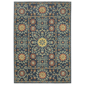 Oriental Weavers Francesca Indoor Area Rug - Softened Jewel Tones And Nature-inspired Patterns For Elegant Spaces Blue,Rust Polypropylene Ffr11b200296st