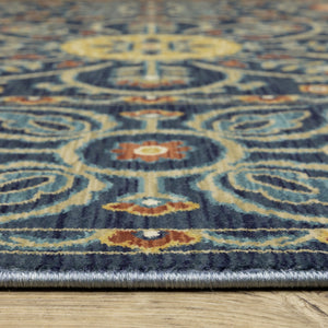 Oriental Weavers Francesca Indoor Area Rug - Softened Jewel Tones And Nature-inspired Patterns For Elegant Spaces Blue,Rust Polypropylene Ffr11b200296st