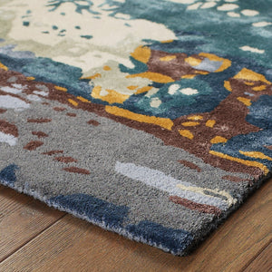 Oriental Weavers Galaxy Indoor Area Rug - Vivid Abstract Design For Luxurious Home Décor, Plush & Stylish Flooring Blue,Grey Wool G21903076244st