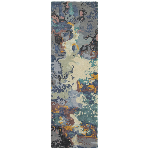 Oriental Weavers Galaxy Indoor Area Rug - Vivid Abstract Design For Luxurious Home Décor, Plush & Stylish Flooring Blue,Grey Wool G21903076244st