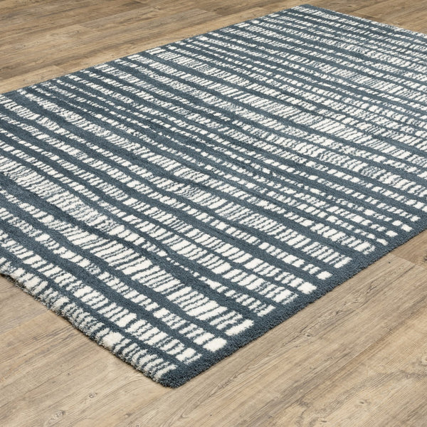 Oriental Weavers Galileo Indoor Area Rug - Soft Microfiber Polyester, Oceanic Blue & Ivory, Modern Textured Design Dark Teal,Ivory Polyester Ggal01160230st