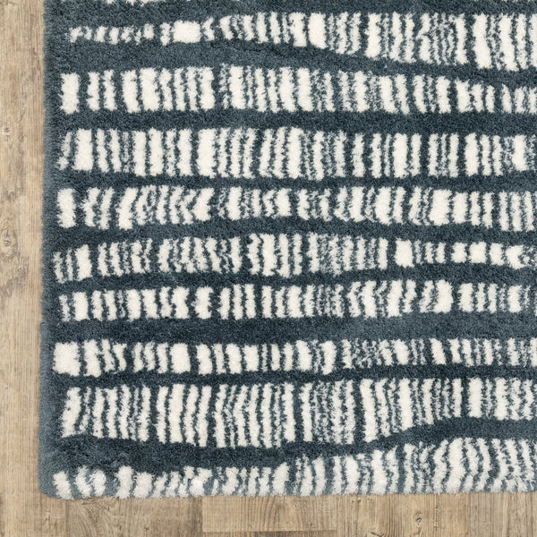 Oriental Weavers Galileo Indoor Area Rug - Soft Microfiber Polyester, Oceanic Blue & Ivory, Modern Textured Design Dark Teal,Ivory Polyester Ggal01160230st