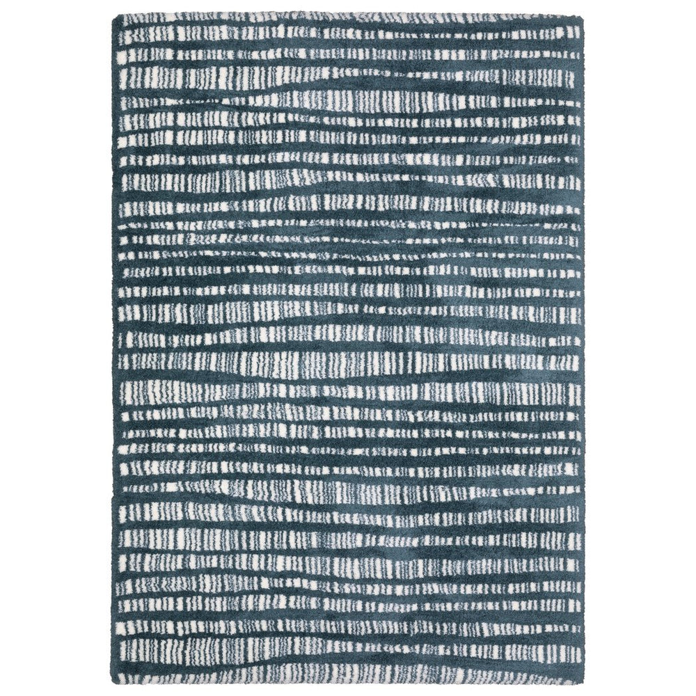 Oriental Weavers Galileo Indoor Area Rug - Soft Microfiber Polyester, Oceanic Blue & Ivory, Modern Textured Design Dark Teal,Ivory Polyester Ggal01160230st