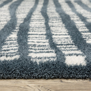 Oriental Weavers Galileo Indoor Area Rug - Soft Microfiber Polyester, Oceanic Blue & Ivory, Modern Textured Design Dark Teal,Ivory Polyester Ggal01160230st