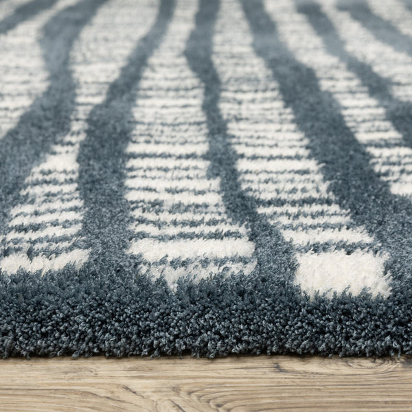 Oriental Weavers Galileo Indoor Area Rug - Soft Microfiber Polyester, Oceanic Blue & Ivory, Modern Textured Design Dark Teal,Ivory Polyester Ggal01160230st