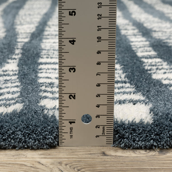 Oriental Weavers Galileo Indoor Area Rug - Soft Microfiber Polyester, Oceanic Blue & Ivory, Modern Textured Design Dark Teal,Ivory Polyester Ggal01160230st