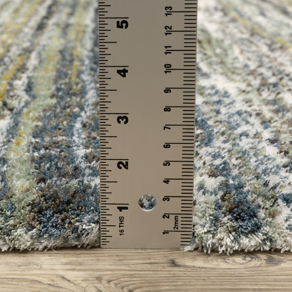 Oriental Weavers Galileo Indoor Area Rug - Soft Microfiber Polyester With Oceanic Blue And Celadon Green Tones Green,Blue Polyester Ggal07160230st