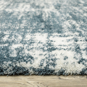 Oriental Weavers Galileo Indoor Area Rug - Luxurious Microfiber Polyester In Oceanic Blue And Soft Celadon Green Dark Teal,Ivory Polyester Ggal08300394st