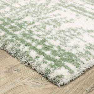 Oriental Weavers Galileo Indoor Area Rug - Luxuriously Soft Microfiber With Modern Oceanic And Celadon Design Elements Green,Ivory Polyester Ggal09200296st