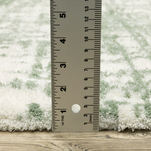 Oriental Weavers Galileo Indoor Area Rug - Luxuriously Soft Microfiber With Modern Oceanic And Celadon Design Elements Green,Ivory Polyester Ggal09200296st