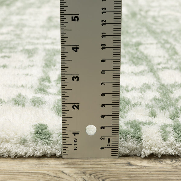 Oriental Weavers Galileo Indoor Area Rug - Luxuriously Soft Microfiber With Modern Oceanic And Celadon Design Elements Green,Ivory Polyester Ggal09200296st