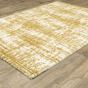 Oriental Weavers Galileo Indoor Area Rug - Soft Microfiber Polyester With Modern Design And Oceanic Color Palette Gold,Ivory Polyester Ggal10160230st