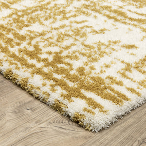 Oriental Weavers Galileo Indoor Area Rug - Soft Microfiber Polyester With Modern Design And Oceanic Color Palette Gold,Ivory Polyester Ggal10160230st