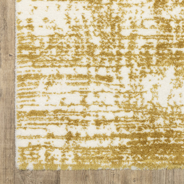 Oriental Weavers Galileo Indoor Area Rug - Soft Microfiber Polyester With Modern Design And Oceanic Color Palette Gold,Ivory Polyester Ggal10160230st