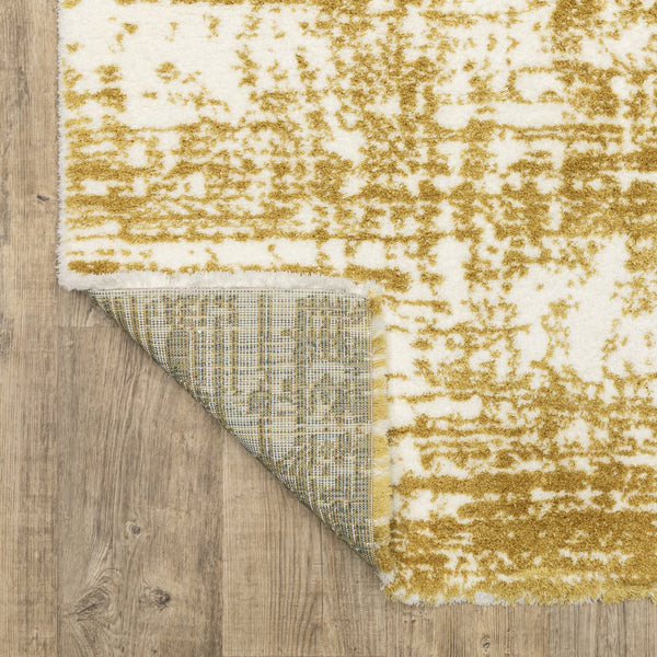 Oriental Weavers Galileo Indoor Area Rug - Soft Microfiber Polyester With Modern Design And Oceanic Color Palette Gold,Ivory Polyester Ggal10160230st