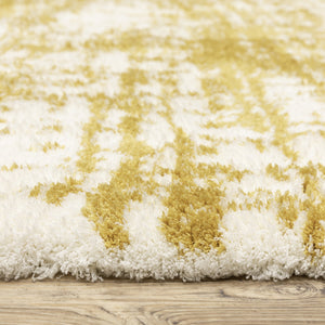 Oriental Weavers Galileo Indoor Area Rug - Soft Microfiber Polyester With Modern Design And Oceanic Color Palette Gold,Ivory Polyester Ggal10160230st