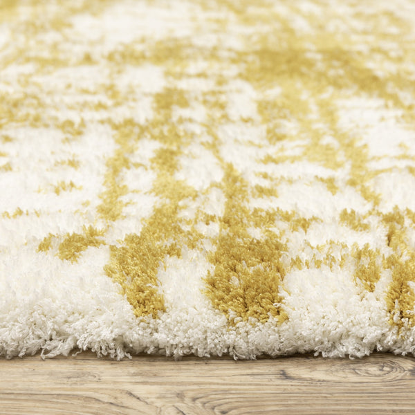 Oriental Weavers Galileo Indoor Area Rug - Soft Microfiber Polyester With Modern Design And Oceanic Color Palette Gold,Ivory Polyester Ggal10160230st
