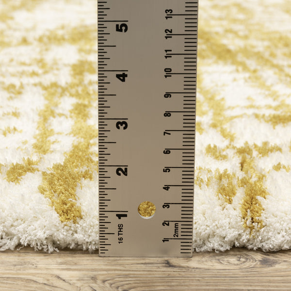Oriental Weavers Galileo Indoor Area Rug - Soft Microfiber Polyester With Modern Design And Oceanic Color Palette Gold,Ivory Polyester Ggal10160230st
