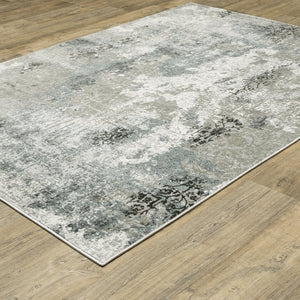 Oriental Weavers Gemini Luxurious Multi-level Textural Area Rug - Intricate Design With Soft Touch For Modern Spaces Ivory,Blue Polyester G001x2117165st