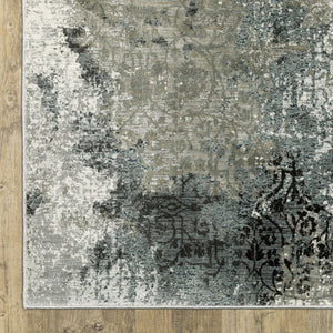 Oriental Weavers Gemini Luxurious Multi-level Textural Area Rug - Intricate Design With Soft Touch For Modern Spaces Ivory,Blue Polyester G001x2068230st