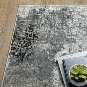 Oriental Weavers Gemini Luxurious Multi-level Textural Area Rug - Intricate Design With Soft Touch For Modern Spaces Ivory,Blue Polyester G001x2068230st