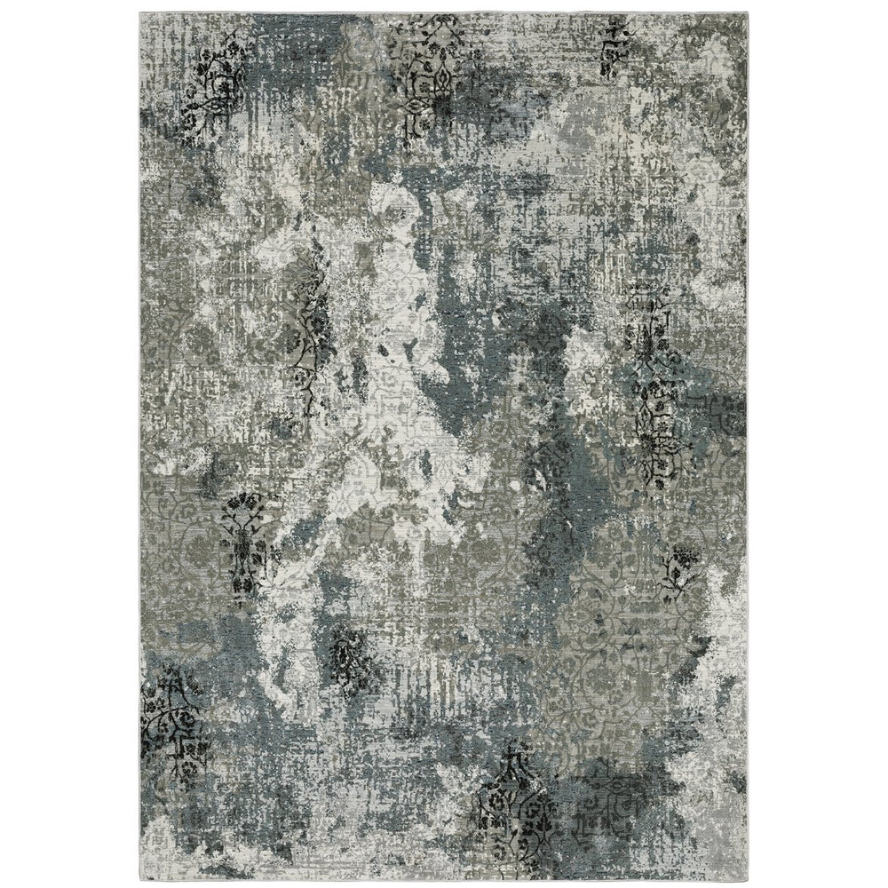 Oriental Weavers Gemini Luxurious Multi-level Textural Area Rug - Intricate Design With Soft Touch For Modern Spaces Ivory,Blue Polyester G001x2117165st