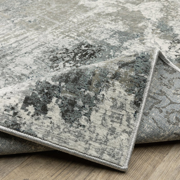 Oriental Weavers Gemini Luxurious Multi-level Textural Area Rug - Intricate Design With Soft Touch For Modern Spaces Ivory,Blue Polyester G001x2068230st