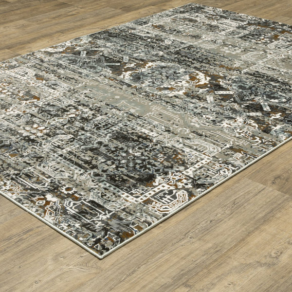 Oriental Weavers Gemini Indoor Area Rug - Intricate Design, Soft Multi-level Yarn, Modern Textures & Colorful Contrast Charcoal,Multi Polyester G2060v117165st