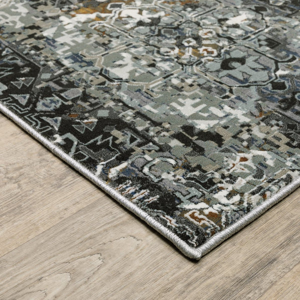 Oriental Weavers Gemini Indoor Area Rug - Intricate Design, Soft Multi-level Yarn, Modern Textures & Colorful Contrast Charcoal,Multi Polyester G2060v068230st