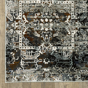 Oriental Weavers Gemini Indoor Area Rug - Intricate Design, Soft Multi-level Yarn, Modern Textures & Colorful Contrast Charcoal,Multi Polyester G2060v068230st