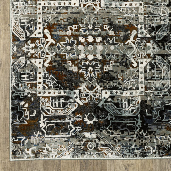 Oriental Weavers Gemini Indoor Area Rug - Intricate Design, Soft Multi-level Yarn, Modern Textures & Colorful Contrast Charcoal,Multi Polyester G2060v068230st