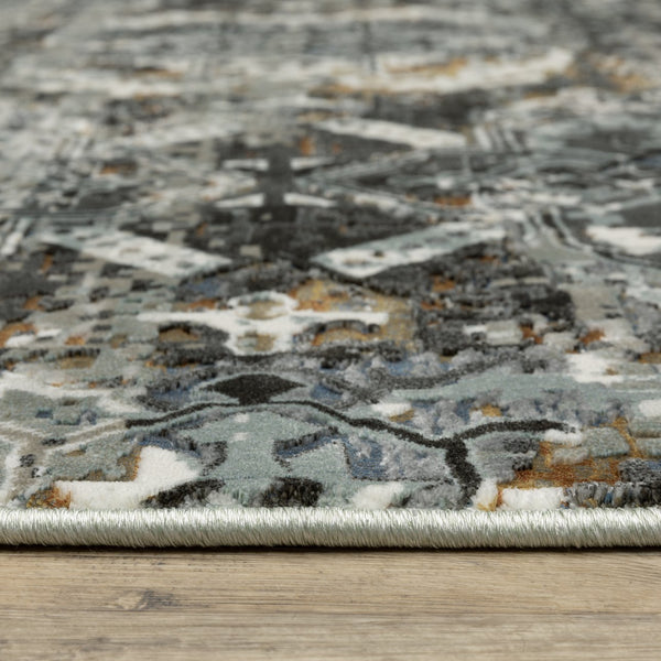 Oriental Weavers Gemini Indoor Area Rug - Intricate Design, Soft Multi-level Yarn, Modern Textures & Colorful Contrast Charcoal,Multi Polyester G2060v068230st