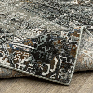 Oriental Weavers Gemini Indoor Area Rug - Intricate Design, Soft Multi-level Yarn, Modern Textures & Colorful Contrast Charcoal,Multi Polyester G2060v068230st