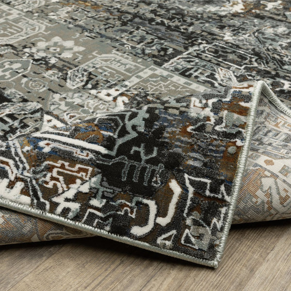 Oriental Weavers Gemini Indoor Area Rug - Intricate Design, Soft Multi-level Yarn, Modern Textures & Colorful Contrast Charcoal,Multi Polyester G2060v068230st