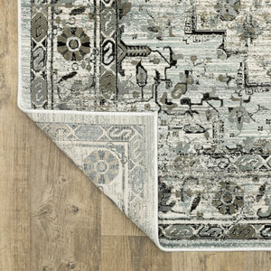 Oriental Weavers Gemini Indoor Area Rug – Luxurious Modern Design With Intricate Textures & Soft, Multi-level Yarn Grey,Blue Polyester G020z2068230st