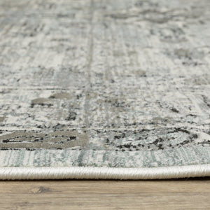 Oriental Weavers Gemini Indoor Area Rug – Luxurious Modern Design With Intricate Textures & Soft, Multi-level Yarn Grey,Blue Polyester G020z2068230st