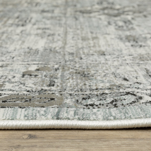 Oriental Weavers Gemini Indoor Area Rug – Luxurious Modern Design With Intricate Textures & Soft, Multi-level Yarn Grey,Blue Polyester G020z2068230st