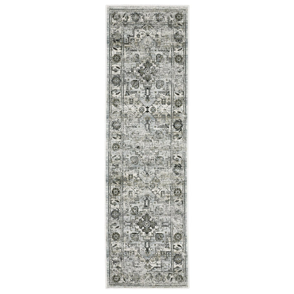 Oriental Weavers Gemini Indoor Area Rug – Luxurious Modern Design With Intricate Textures & Soft, Multi-level Yarn Grey,Blue Polyester G020z2068230st