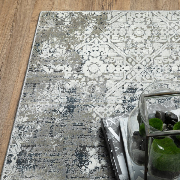 Oriental Weavers Gemini Indoor Area Rug – Luxurious Power-loomed Design With Multi-level Yarn And Soft Texture Ivory,Grey Polyester G002h2117165st