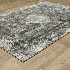 Oriental Weavers Gemini Dense Power-loomed Indoor Area Rug - Soft Multi-level Yarn With Modern Persian Design Elements Charcoal,Grey Polyester G090o2117165st