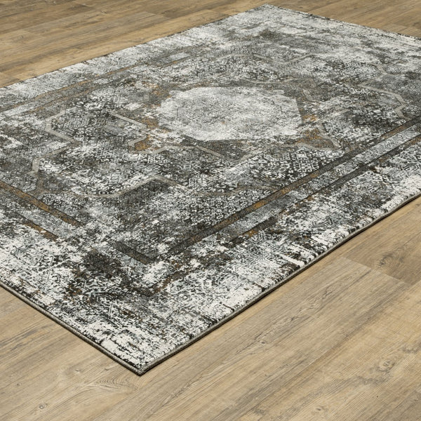 Oriental Weavers Gemini Dense Power-loomed Indoor Area Rug - Soft Multi-level Yarn With Modern Persian Design Elements Charcoal,Grey Polyester G090o2117165st