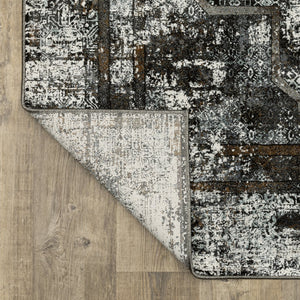 Oriental Weavers Gemini Dense Power-loomed Indoor Area Rug - Soft Multi-level Yarn With Modern Persian Design Elements Charcoal,Grey Polyester G090o2117165st