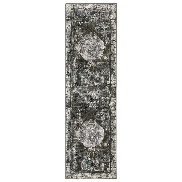 Oriental Weavers Gemini Dense Power-loomed Indoor Area Rug - Soft Multi-level Yarn With Modern Persian Design Elements Charcoal,Grey Polyester G090o2068230st
