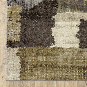 Oriental Weavers Gemma Plush High-Pile Area Rug In Earthy Green & Brown With Teal Accents — Soft, Durable Style 149.61'' L x 118.11'' W GGEM01300380ST