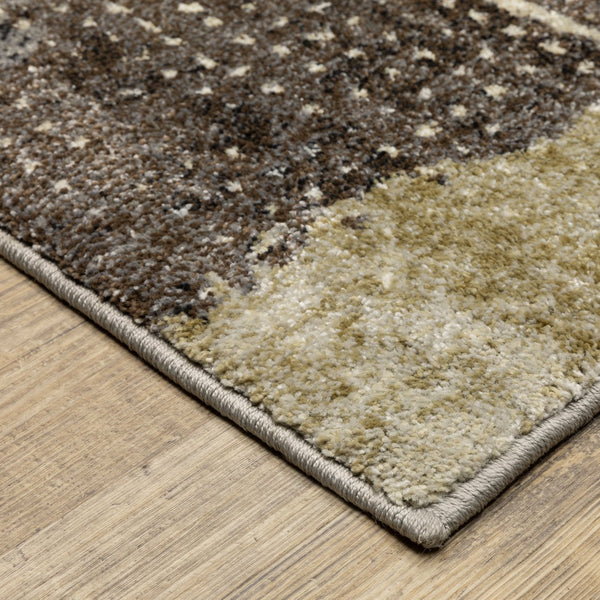 Oriental Weavers Gemma Plush High-Pile Area Rug In Earthy Green & Brown With Teal Accents — Soft, Durable Style 149.61'' L x 118.11'' W GGEM01300380ST